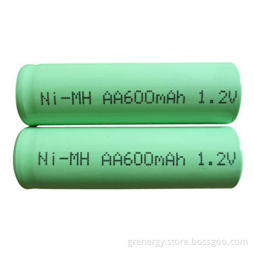 1.2V 600mAh AA size Ni-MH rechargeable dry battery, flat/high top, GSG/UL/CE/RoHS/REACH approved